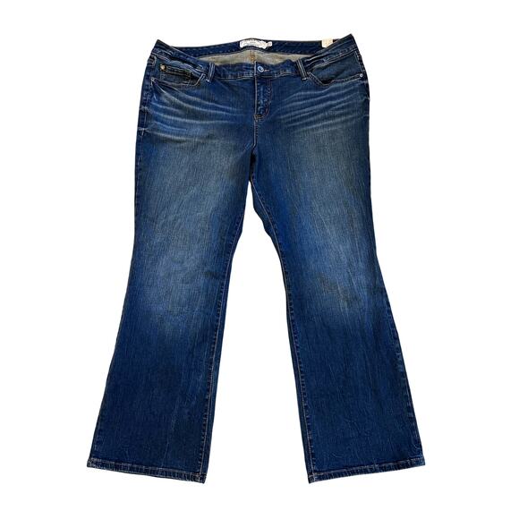 Torrid Jeans Womens 22 S Blue Boyfriend Straight Stretch Denim Distressed *READ* - Picture 1 of 12